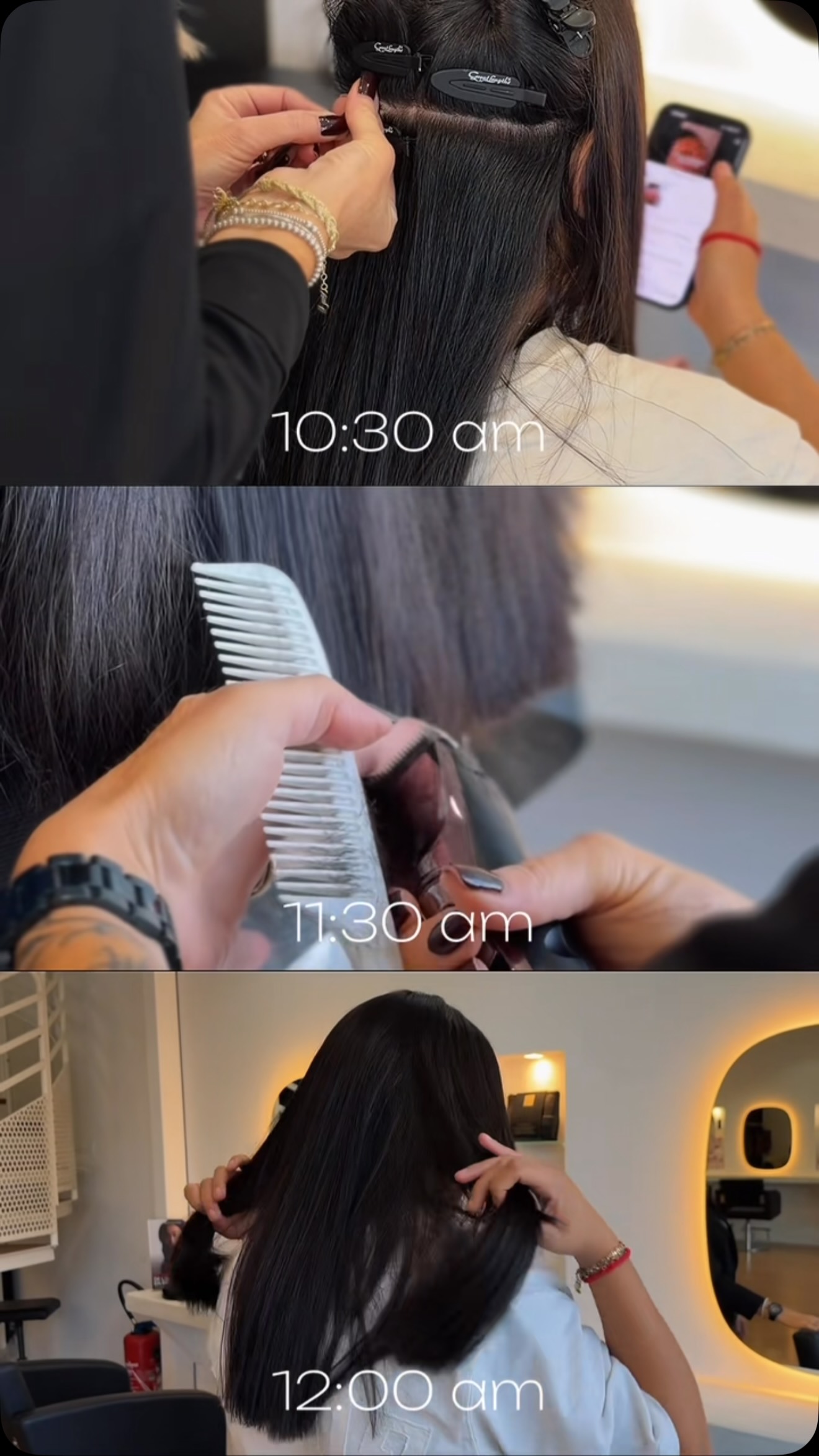 Et quelques heures plus tard...✨ Une transformation tout en longueur,...